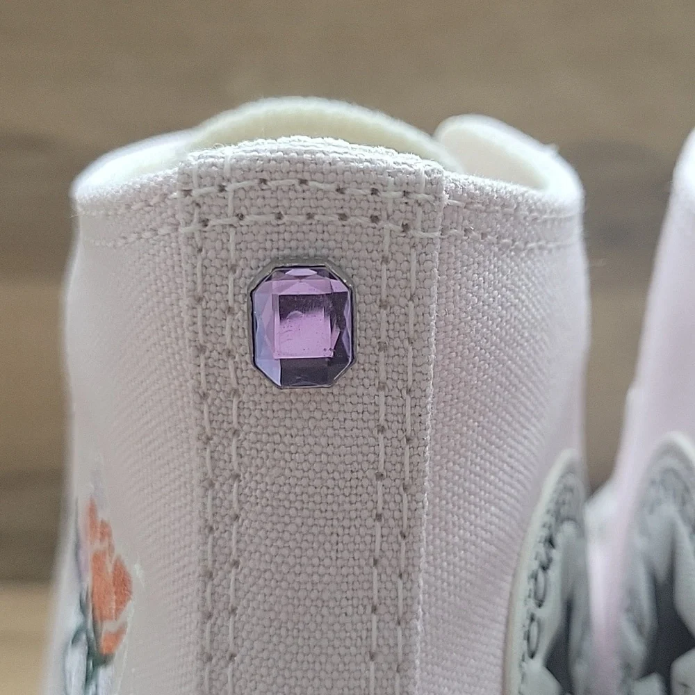 Converse Pink and White High-Top Sneakers Size 8.5 Womens.